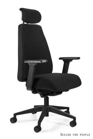 SIGMA, fotel biurowy, czarna tkanina